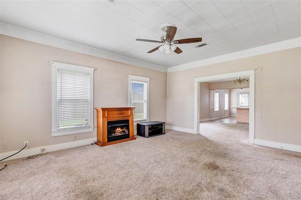 Empty room, Fireplace, Interior