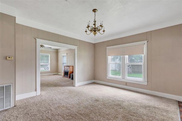 Chandelier, Empty room, Interior