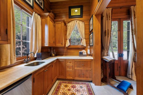 Interior, Kitchen, Wooden Ceilings, Wooden Walls