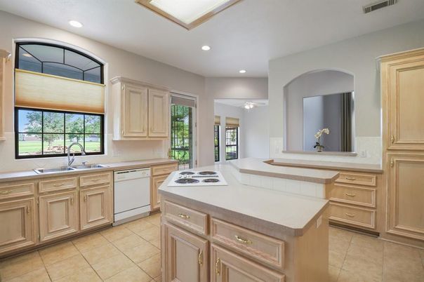Interior, Kitchen, Recessed Lighting, Tile Countertops