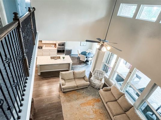 Interior, Kitchen, Living room, Stainless Steel Appliances, Wood Texture Flooring