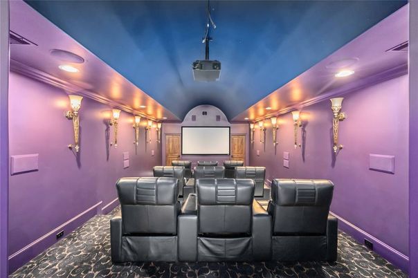 Home Theatre Room, Interior, Projection Screen, Recessed Lighting, Theatre Room