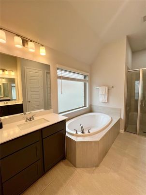 Bathroom, Dual Sink Vanities, Glass Shower, Interior