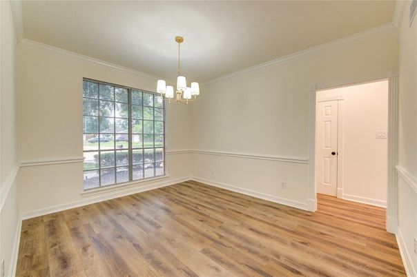 Empty room, Interior, Pendant Lights, Wood Texture Flooring