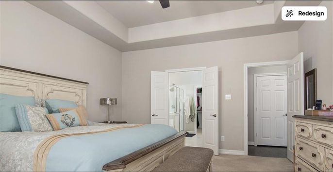 Bedroom, Interior, Recessed Lighting