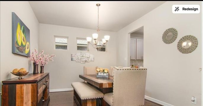 Chandelier, Dining room, Interior, Wood Texture Flooring