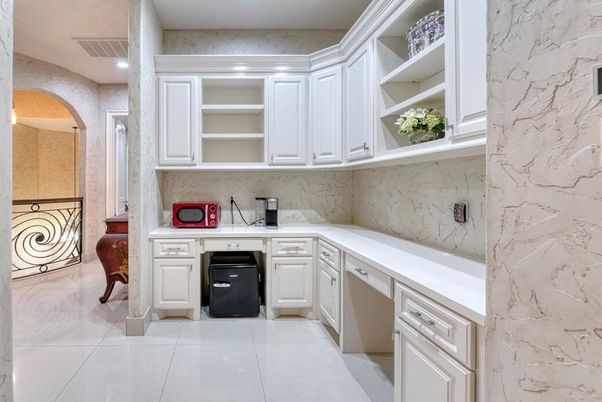 Bathroom, Home Office, Interior, Marble Walls, Recessed Lighting