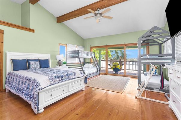 Bedroom, Interior, Wooden Beams, Wood Texture Flooring