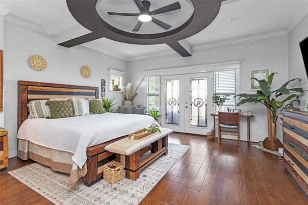 Bedroom, Interior, Wooden Beams, Wood Texture Flooring