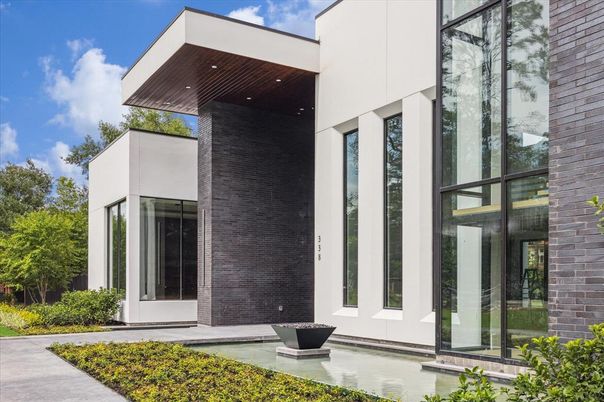 Exterior, Facade, Brick Facade, Modern