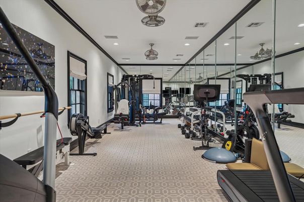 Fitness Equipment, Gym, Interior, Recessed Lighting