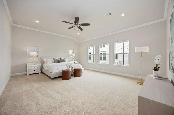 Bedroom, Interior, Recessed Lighting