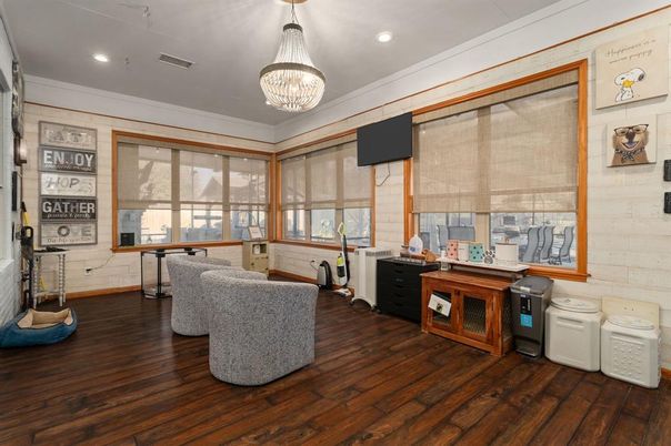 Chandelier, Interior, Recessed Lighting, Wood Texture Flooring
