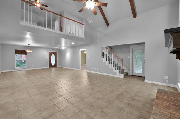 Interior, Pendant Lights, Recessed Lighting, Wooden Beams