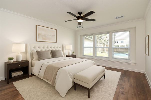 Bedroom, Interior, Wood Texture Flooring
