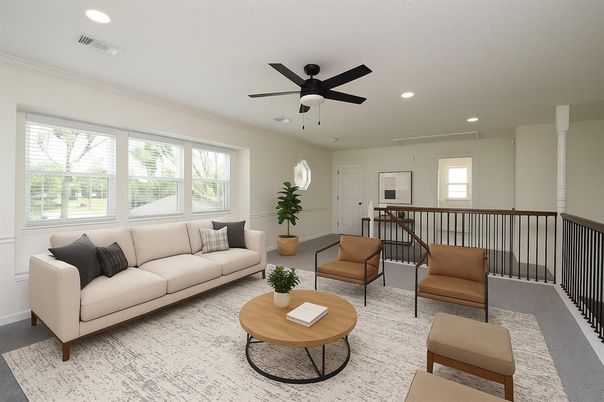 Interior, Living room, Recessed Lighting