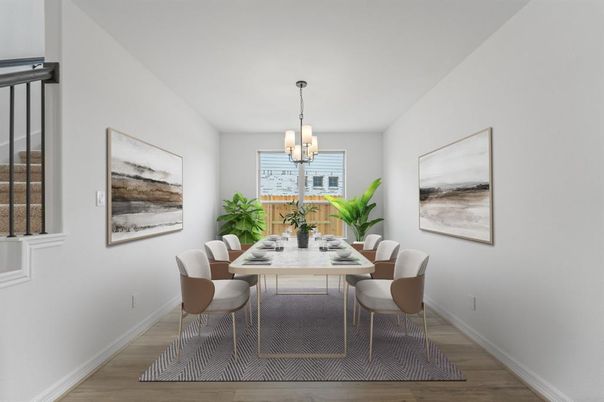 Chandelier, Dining room, Interior, Pendant Lights, Wood Texture Flooring