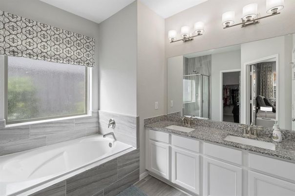 Bathroom, Dual Sink Vanities, Interior, Wood Texture Flooring
