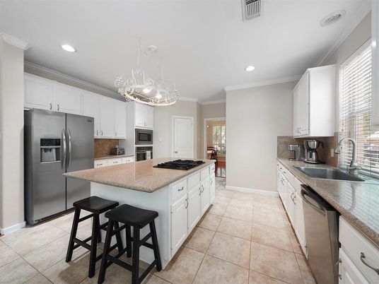 Interior, Kitchen, Pendant Lights, Recessed Lighting, Stainless Steel Appliances