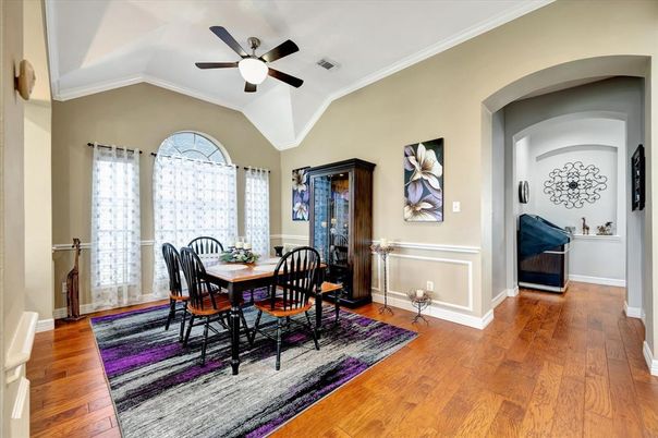 Dining room, Interior, Wood Texture Flooring