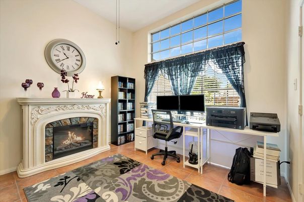 Fireplace, Home Office, Interior