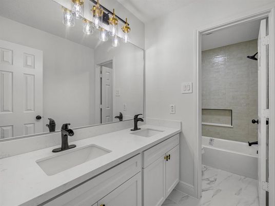 Bathroom, Dual Sink Vanities, Interior, Marble