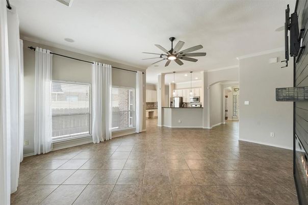 Empty room, Interior, Kitchen, Recessed Lighting