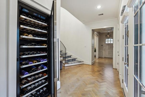 Interior, Recessed Lighting, Wine Storage, Wood Texture Flooring