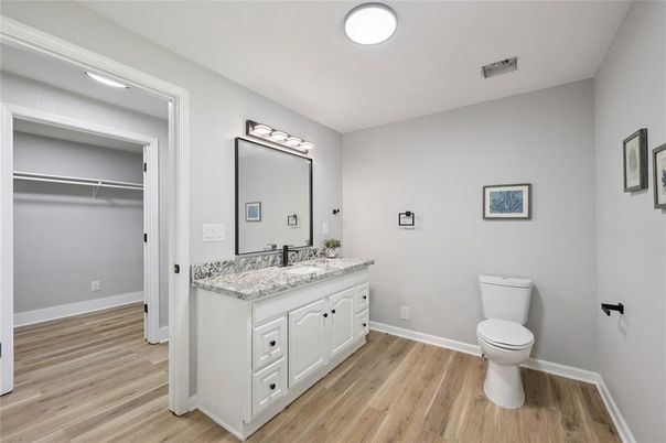 Bathroom, Interior, Walk-in Closets, Wood Texture Flooring