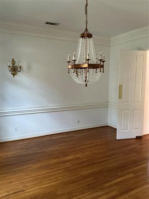 Chandelier, Empty room, Interior, Wood Texture Flooring