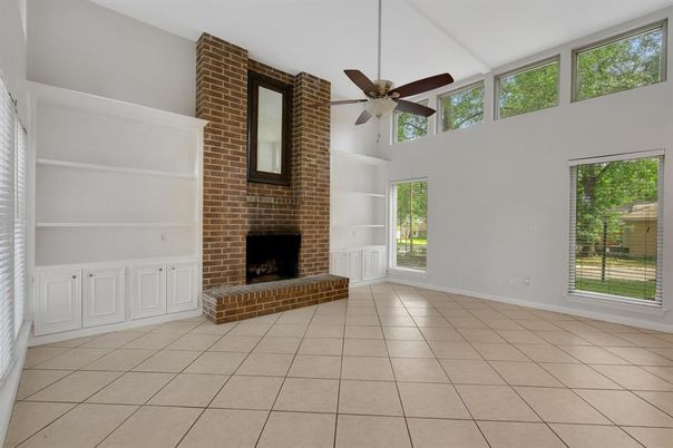 Empty room, Fireplace, Interior, Stone Walls
