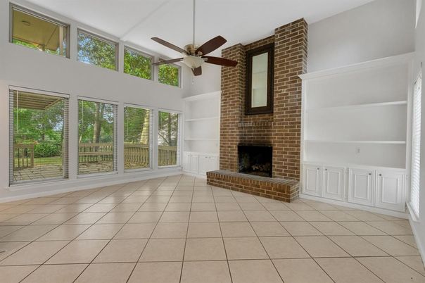 Empty room, Fireplace, Interior, Stone Walls