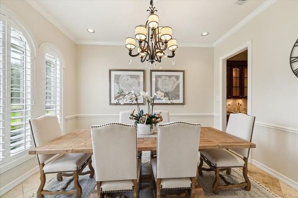 Chandelier, Dining room, Interior, Recessed Lighting