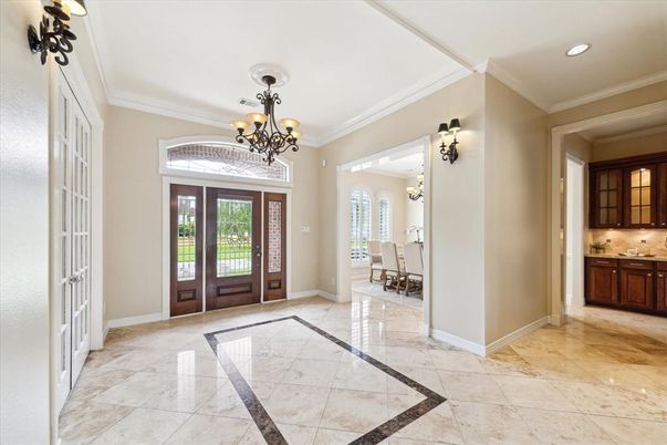 Chandelier, Dining room, Interior, Recessed Lighting