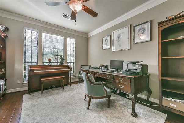 Home Office, Interior, Piano, Wood Texture Flooring