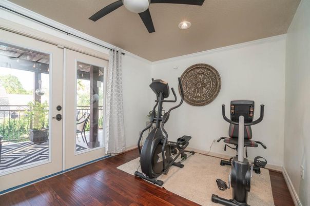 Fitness Equipment, Interior, Wood Texture Flooring