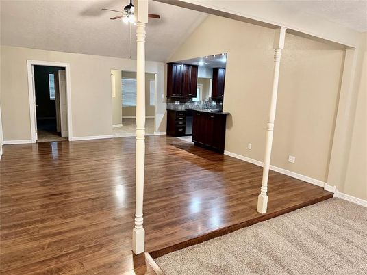 Interior, Kitchen, Wood Texture Flooring