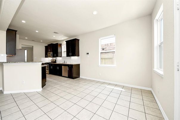 Empty room, Interior, Kitchen, Recessed Lighting