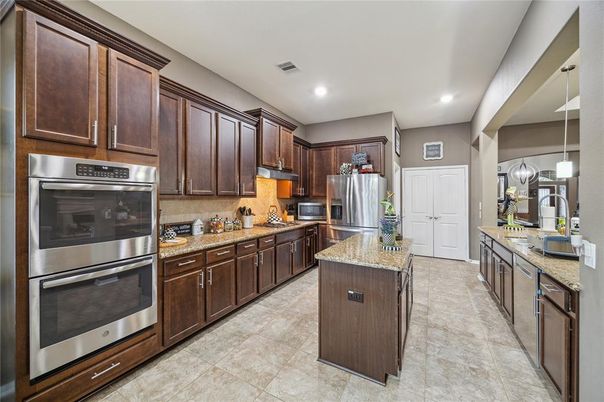 Interior, Kitchen, Pendant Lights, Recessed Lighting, Stainless Steel Appliances
