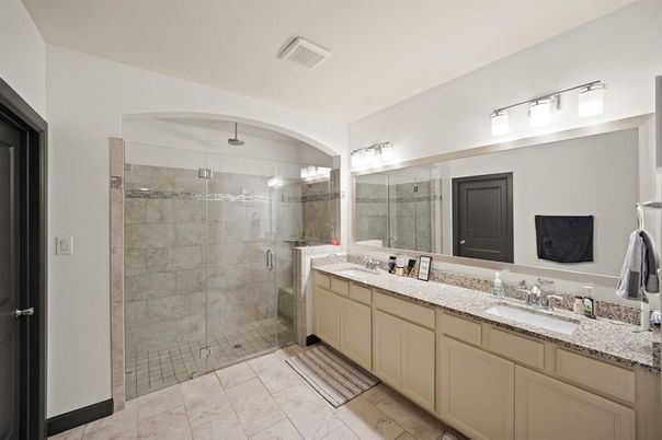 Bathroom, Dual Sink Vanities, Glass Shower, Interior