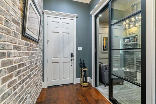 Interior, Stone Walls, Wood Texture Flooring