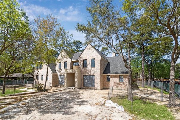 Attached, Backyard, Exterior, Facade, Brick Facade, French Provincial
