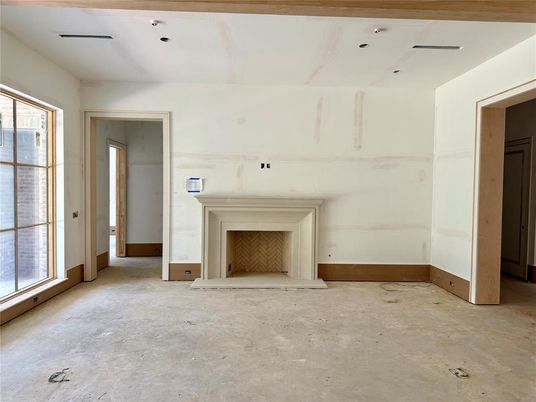 Empty room, Fireplace, Interior, Recessed Lighting