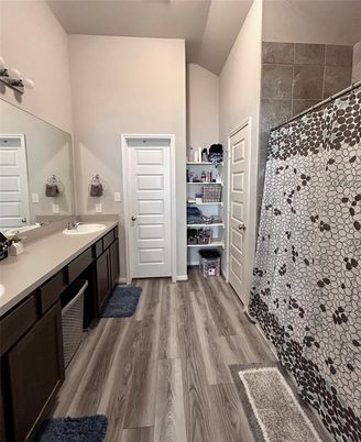 Bathroom, Interior, Wood Texture Flooring