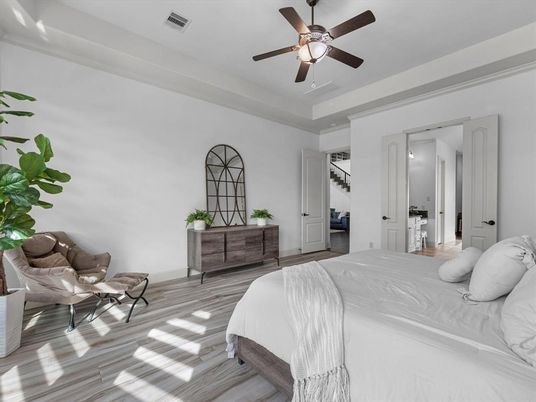 Bedroom, Interior, Wood Texture Flooring