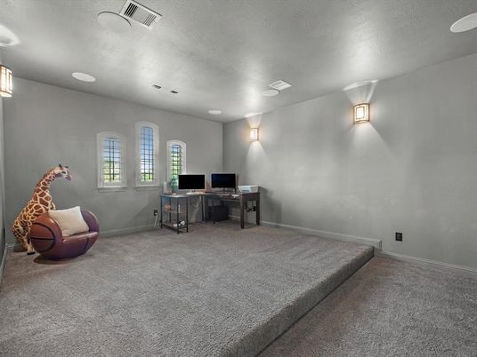 Home Office, Interior, Recessed Lighting