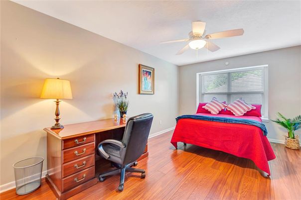 Bedroom, Home Office, Interior, Wood Texture Flooring