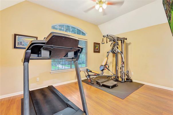 Fitness Equipment, Interior, Wood Texture Flooring