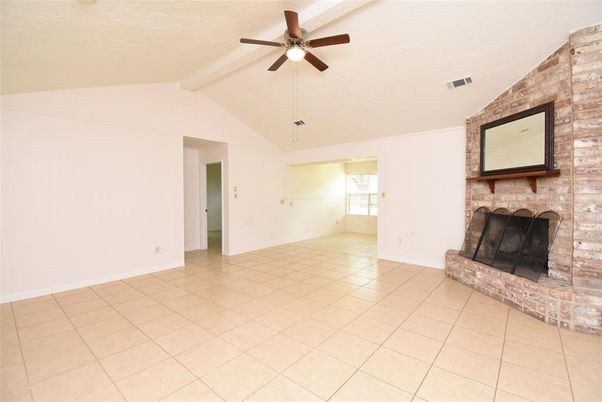 Empty room, Fireplace, Interior, Stone Walls