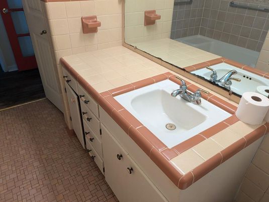 Bathroom, Dual Sink Vanities, Interior, Tile Countertops